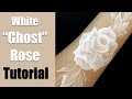 Ghost Rose Face Painting Tutorial ( How to paint a white rose)