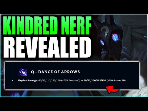 New Kindred Nerf Finally Revealed! Early Game Kindred Is Getting Nerfed! - League Of Legends