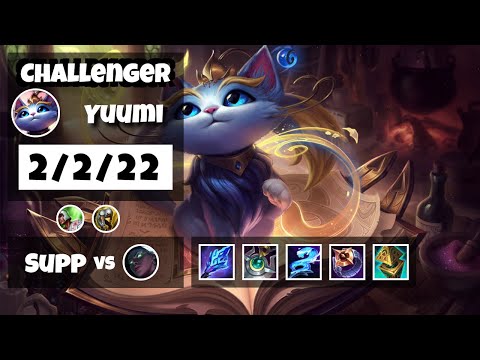 Yuumi 11.11 Gameplay Challenger Replay S11 Support (2/2/22) - KOREAN