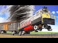 TORNADO DERAILS TRAIN Teardown