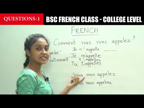 BSc French Class Part -1 | French Question Part - 1 | College level  | College level