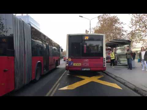 Linija 75 Zeleni venac - Bezanijska kosa time lapse Beograd