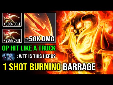 WTF +60% Crit Rate 1 Shot Burning Barrage 50K Damage Clinkz Hard Carry EZ Counter Everyone Dota 2