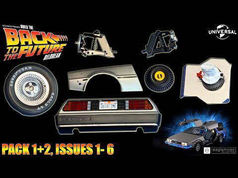 Stavba Big Scale Model DeLorean od Eaglemoss z Návratu do budoucnosti Pack 1+2, Stages 1-6 + SOUTĚŽ