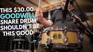 This $30 Goodwill Snare Shouldn't Be This Good... Groove Percussion Maple Snare