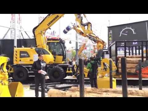 Liebher 922 Rail Excavator Demo At Bauma Expo 2016