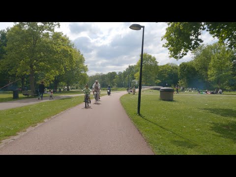 Cycling in Rotterdam and Schiedam (Netherlands) in 4K: Princess Beatrix Park