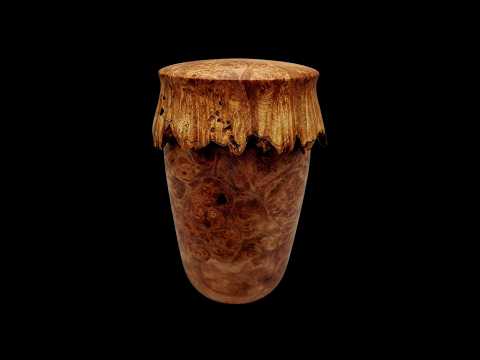 Woodturning Maple Burl Lidded Box