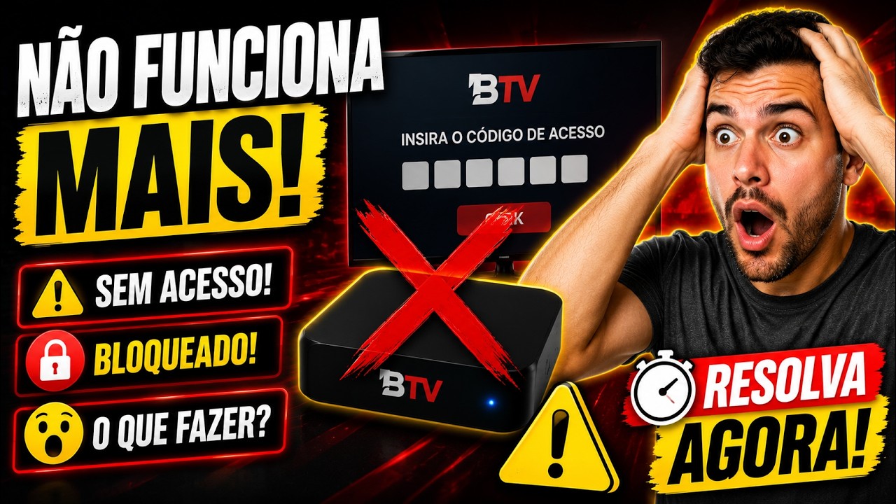 🚨 BTV PAROU DE FUNCIONAR - BTV PEDINDO CODIGO - VEJA ISSO URGENTE