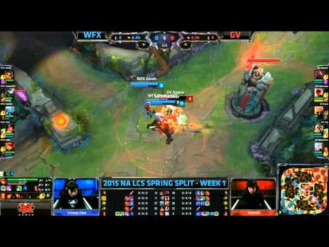 Winterfox 3 Men Midlane Gank First Blood on Keane - WFX vs GV Game 1 (NA LCS Spring 2015)