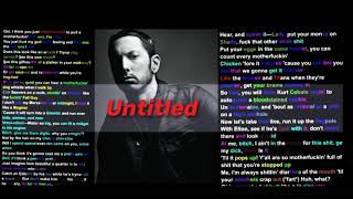 Eminem on Untitled- Rhymes Highlighted