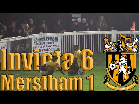 Highlights | Folkestone Invicta 6-1 Merstham | Pitching In Isthmian Premier Division | 27/12/21