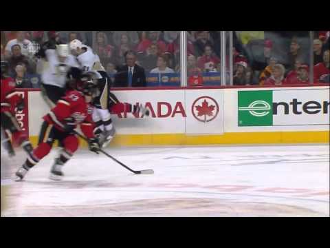 Penguins Vs Flames January 11th 2014 HD