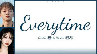 CHEN (첸) &amp; Punch (펀치) - &quot;Everytime (Descendants Of The Sun OST Part 2)&quot; (Color Coded Lyrics)