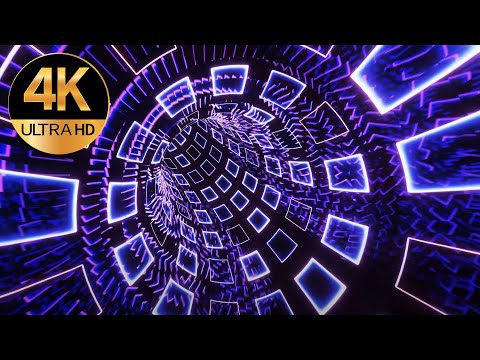 14 hours 4k deep trance Bricks light background video loop seamless loop tunnel Animation background