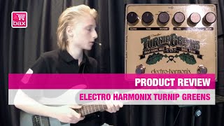 Video thumbnail for Electro Harmonix Turnip Greens Overdrive And Reverb Effect Pedal Review | Bax Music by Bax-shop | Bax Music Goes