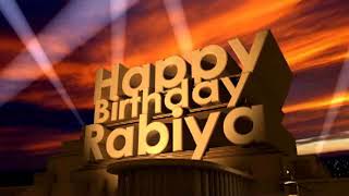 Happy Birthday Rabiya