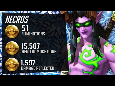 Necros Showing his Insane Genji skill - 51 elims! [ Overwatch Season 28 Top 500 ]