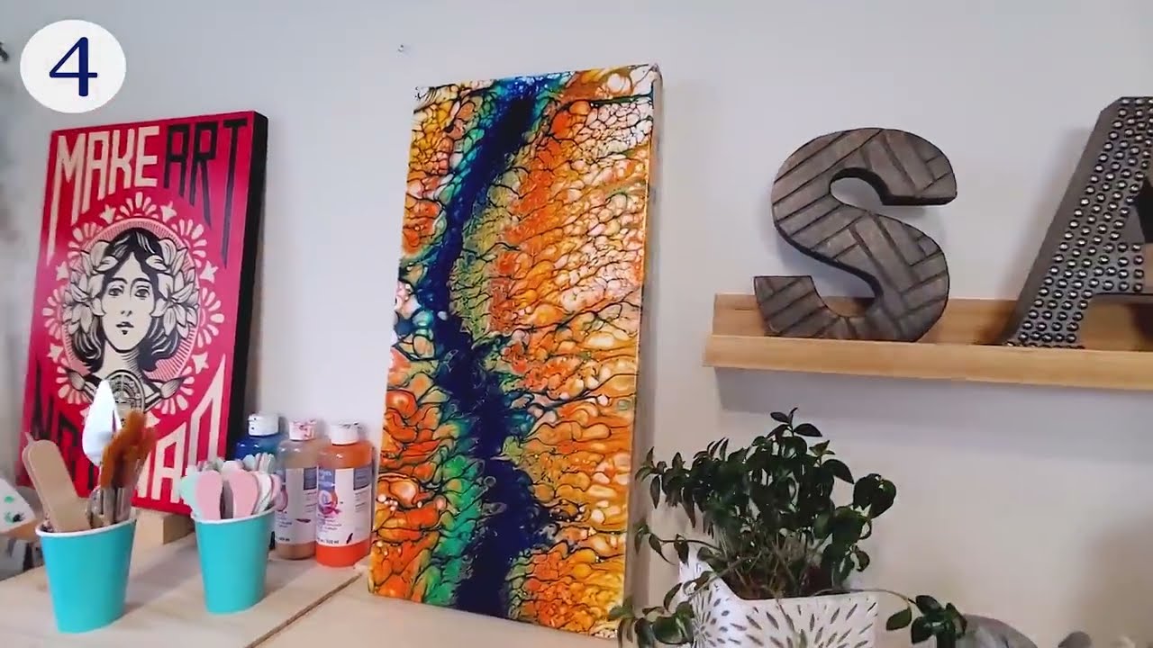 acrylic fluid art differsnt ways for pouring by olga soby