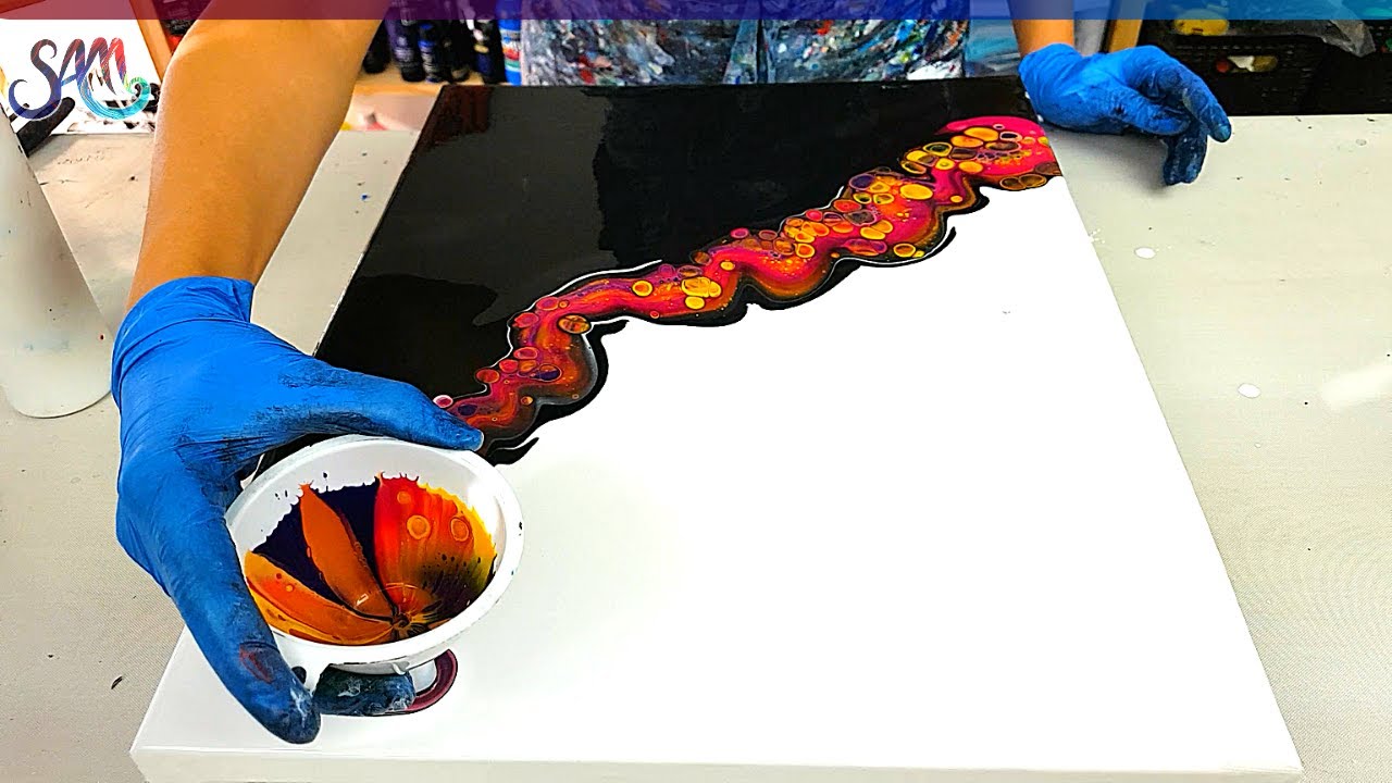 acrylic fluid art differsnt ways for pouring by olga soby