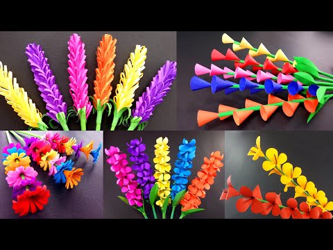5 Beautiful Paper Sticky Gift Flower | Easy Room Decoration Ideas | Paper craft | Easy DIY Crafts Video