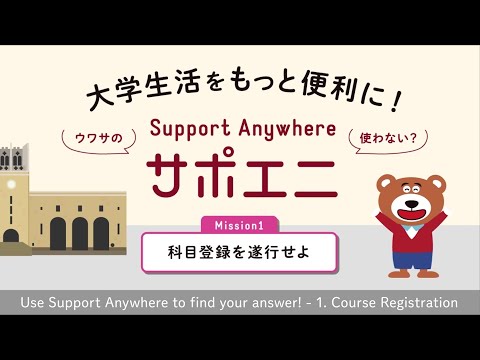 サポエニで学生生活のレベルアップを目指そう！/　Level Up Your Uni-Life Using Support Anywhere!