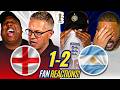 England Fans HEARTBROKEN Reactions To England 1 2 Argentina World Cup Fan Reactions