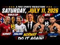 3 Free Sports Betting Picks World Cup Saturday 7 11 2026 Norway Vs England L Saint Denis Vs Paddy