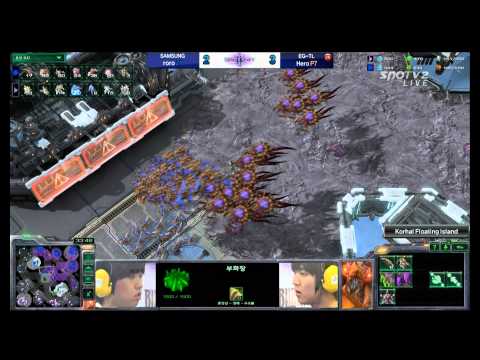 [0520] rOrO(SAMSUNG) vs. Hero(EG-TL) TvP 6SET Korhal Floating Island -Starcraft2,esportstv,SPL