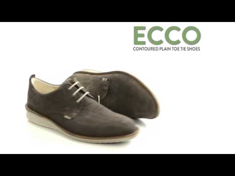 ECCO Contoured Plain Toe Tie Shoes (For Men)