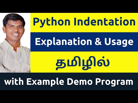 What Is Python Indentation With Example Program Tutorial Tamil