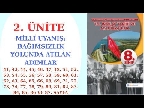 8TH GRADE TURKISH REVOLUTION HISTORY AND ATATURKISM TEXTBOOK COURSE SUPPORT UNIT 2 NATIONAL AWARE...