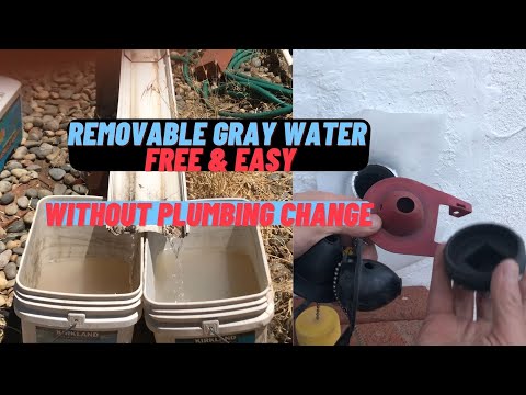 Removable Kitchen Gray Water System 2: Free, Easy & Without Plumbing Change