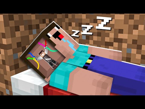 KONTROLUJE NOOBKA GDY ŚPI w Minecraft!