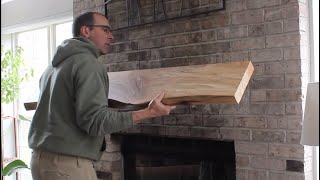 Installing a spalted sycamore mantel