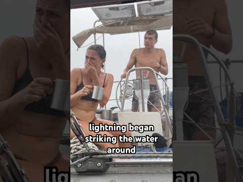 Close call with lightning at sea ⛵️⚡️ #travel #sailinglife #sailinglovers