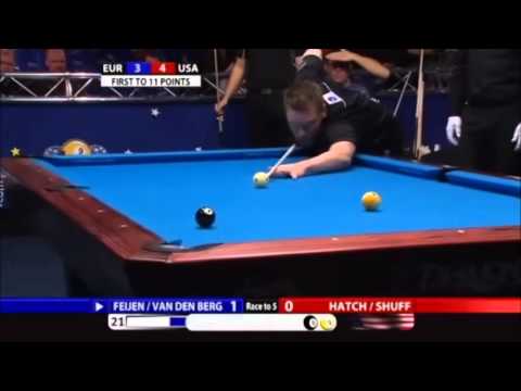 Feijen / Van den Berg vs Hatch / Shuff - Mosconi Cup 2012 - Day 2 (incomplete)
