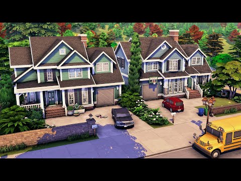 One Lot Two Houses | The Sims 4 Speed Build