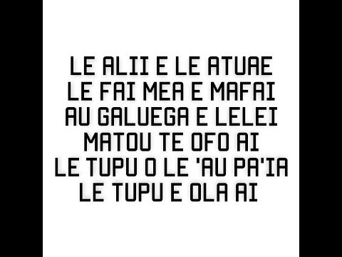Le ali'ie Le Atuae Lyrics - EFKS Hymns ( Sung by Tui Eddie Taualapini)