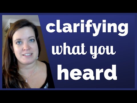 Clarifying What You Heard and Confirming Your Understanding in Business English Video