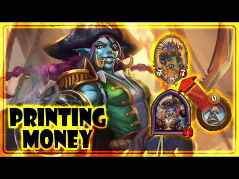 PRINTING MONEY - Hearthstone Battlegrounds - Captain Hooktusk