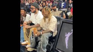 LIL WAYNE courtside for the Aces vs. the Wings 🔥 #shorts