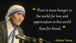 100 Quotes by MOTHER TERESA || LIFE LESSON