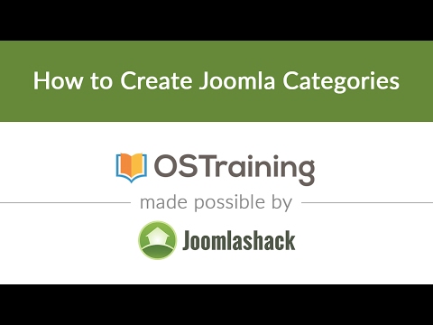 Joomla Beginner Class, Lesson #8: How To Create Joomla Categories