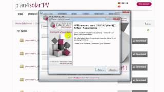 Plan4solar PV nın ücretsiz Demo Versiyonunun Homepage üzerinden indiri