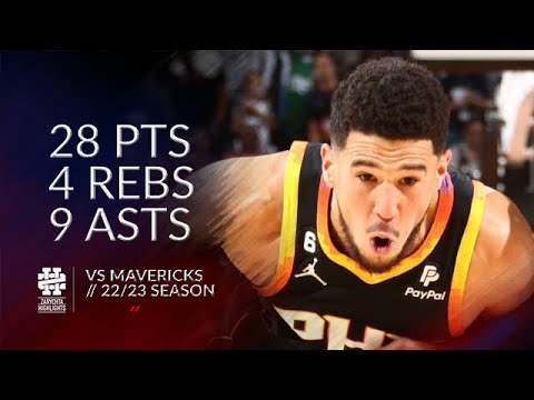 Devin Booker 28 pts 4 rebs 9 asts vs Mavericks 22/23 season