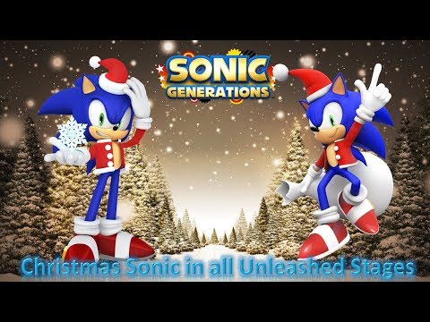 Sonic Generations Mod Part 184_ Christmas Sonic in All Unleashed Stages (1080p60fps)