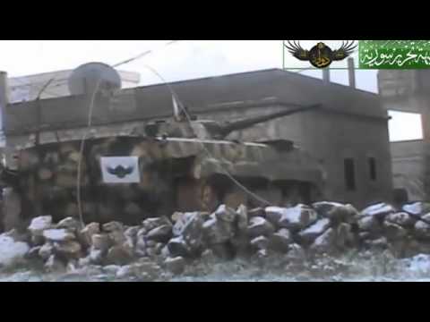 استهداف مواقع للنظام من قبل الجيش الحر في مطار تفتناز العسكري في محافظة إدلب