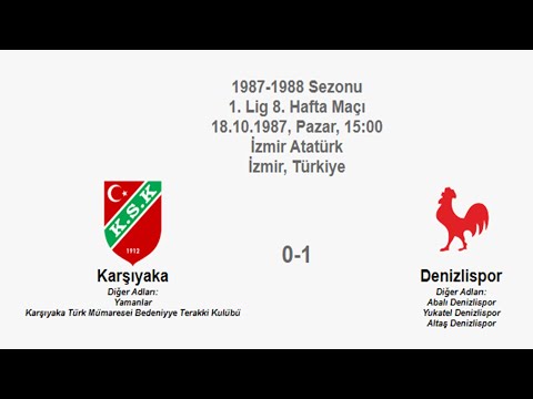 Karşıyaka 0-1 Denizlispor 18.10.1987 - 1987-1988 Turkish 1st League Matchday 8