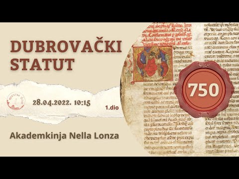Magistra Vitae 28.04.2022. - Dubrovački statut (1. dio)